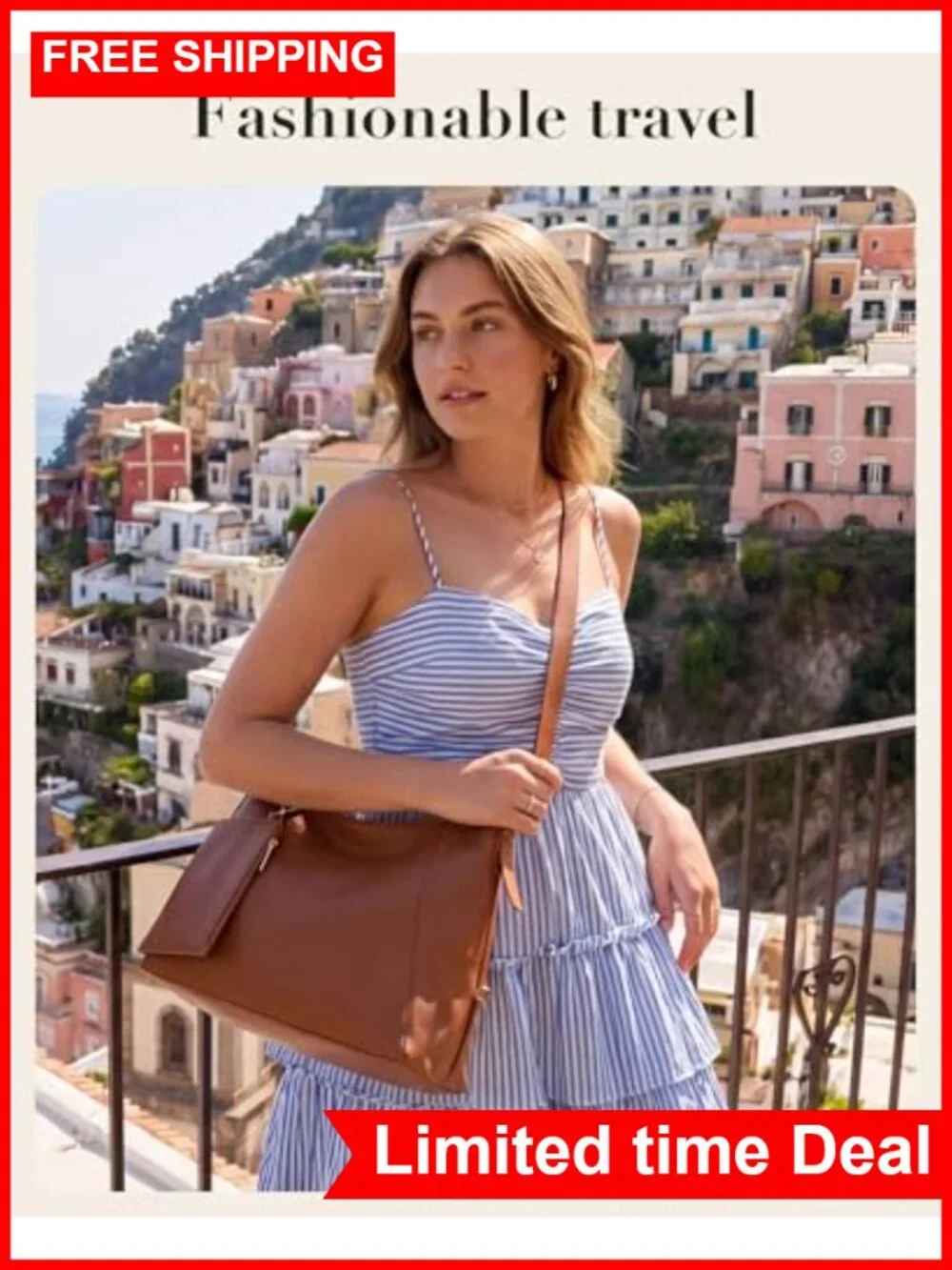 Vegan Leather Hobo Bag Multi-Pocket Crossbody PU Leather Tote Shoulder Bag with